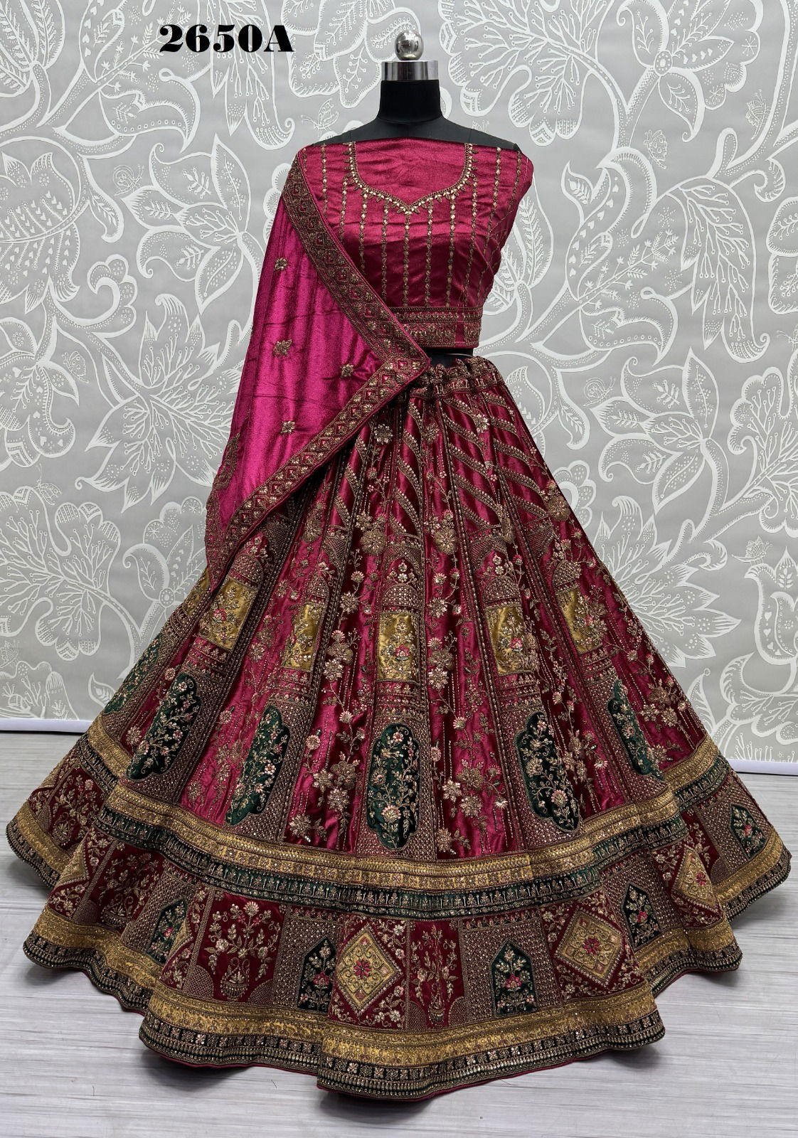2650 A and B by Anjani Art Heavy Velvet Bridal Wear Lehenga Choli Wholesale Shop In Surat